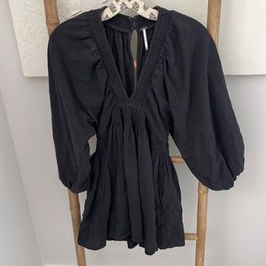 FREE PEOPLE MINI BLACK DRESS SIZE X-SMALL